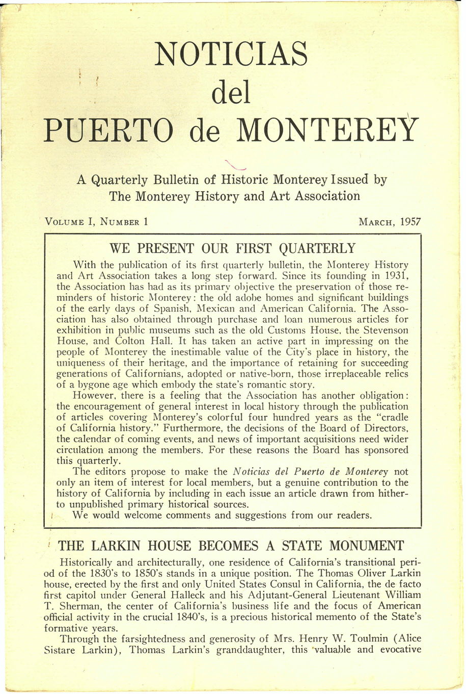 Noticias Vol. 1 No. 1